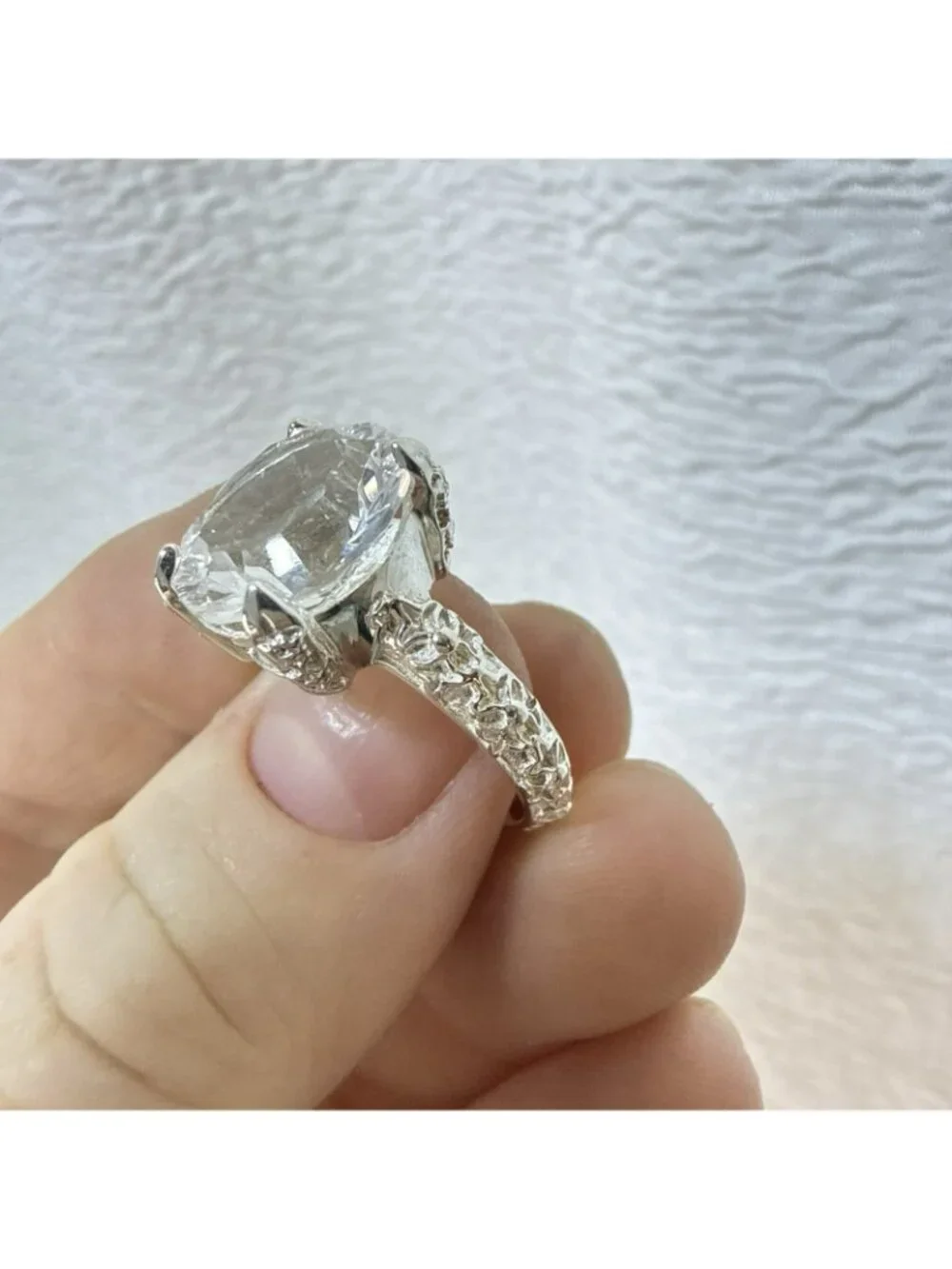 Deb Guyot Ring Sterling Silver Herkimer 